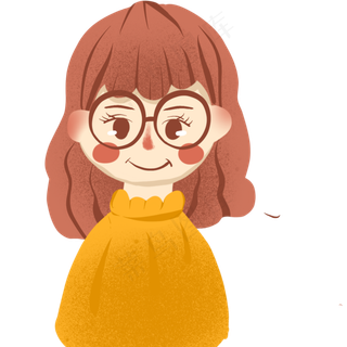 卡通的美女青年人物