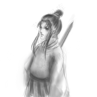 古风水墨武侠女侠