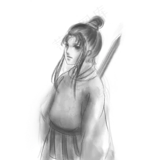 古风水墨武侠女侠