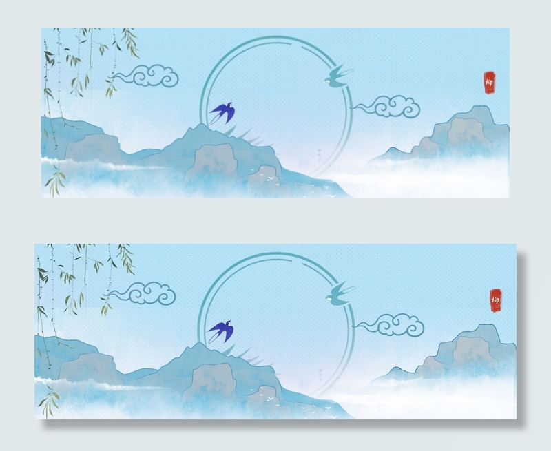 清明节节气古风背景海报banner背景图片素材