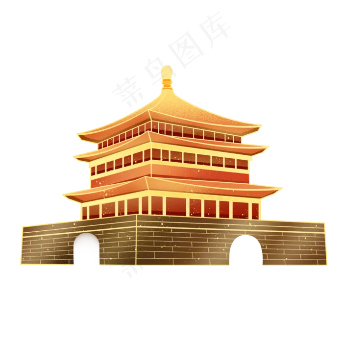 中建筑西安钟楼(2000X2000(DPI:96))psd模版下载