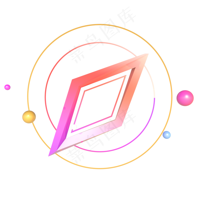 618电商渐变色装饰不规则边框