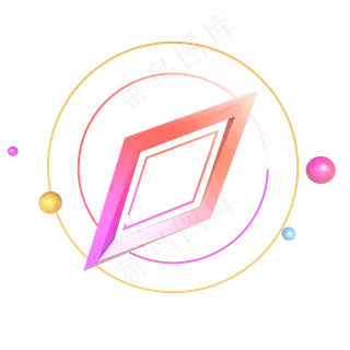 618电商渐变色装饰不规则边框