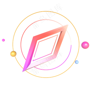 618电商渐变色装饰不规则边框