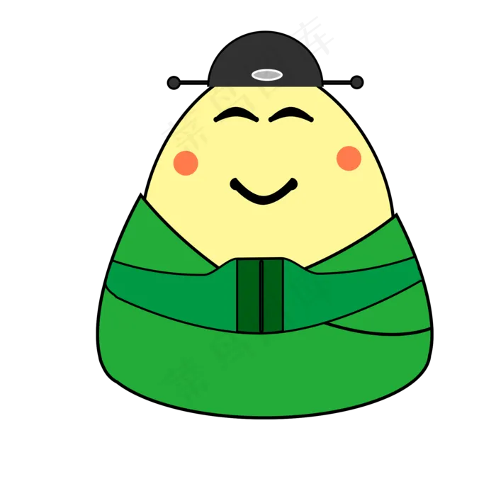 卡通糯米粽子祝贺标题(2000X2000(DPI:300))psd模版下载
