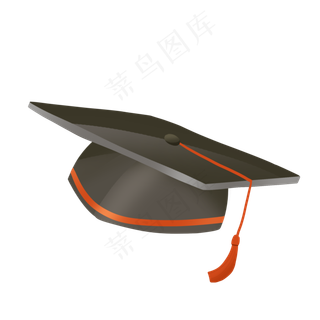 博士帽免抠PNG素材