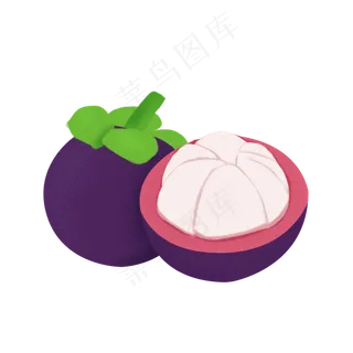 处暑手绘水果系列之噪点扁平风格