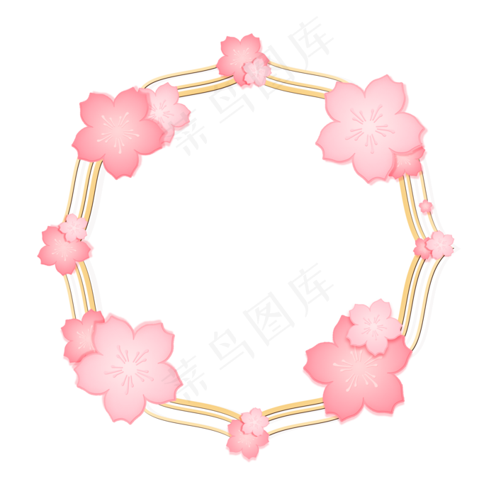 樱花边框(2000X2000(DPI:72))psd模版下载