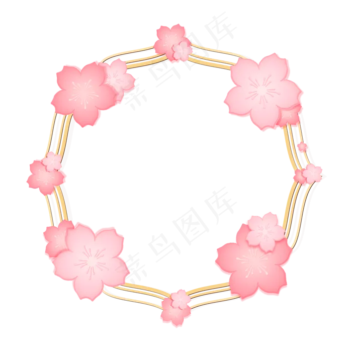 樱花边框(2000X2000(DPI:72))psd模版下载