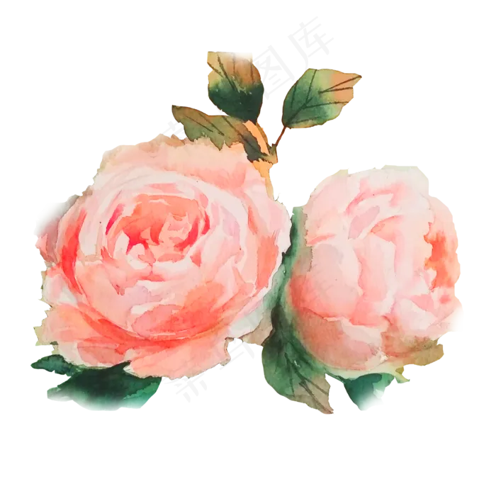 花朵小清新花草水彩花,免抠元素(2756*2756px 300 dpi )psd模版下载