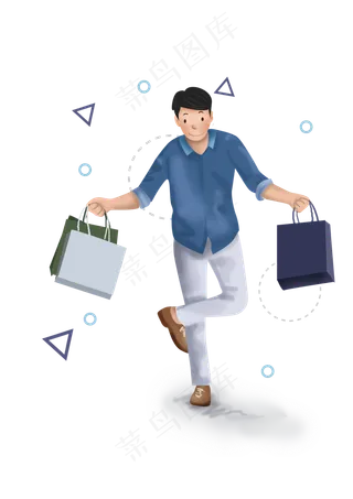 双十一购物节男人