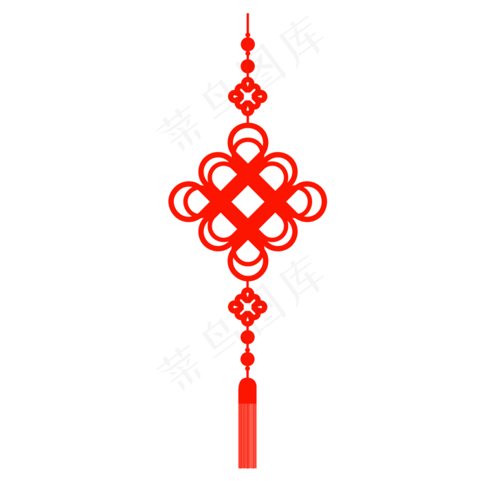 红色中国结矢量,免抠元素(2990X2362(DPI:300))ai矢量模版下载