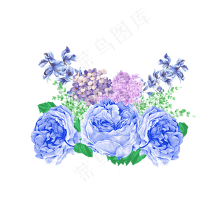 手绘免扣卡通花朵