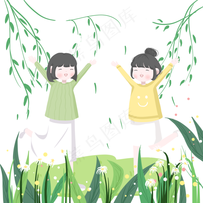 春暖花开柳絮飘飘(2048X2048(DPI:132))psd模版下载