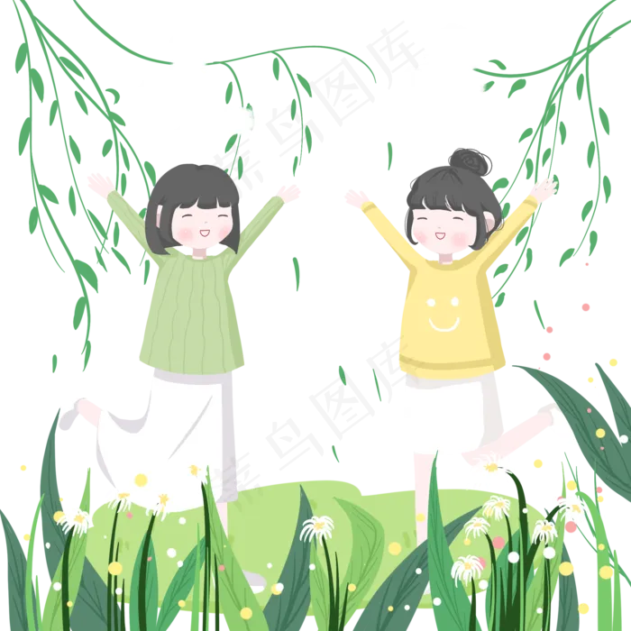 春暖花开柳絮飘飘(2048X2048(DPI:132))psd模版下载