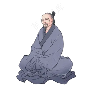 广成子国学道家名士,免抠元素 广成子国学道家名士,免抠元素