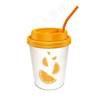 矢量免扣卡通冷饮