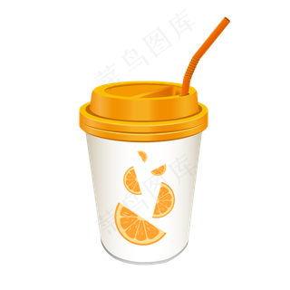 矢量免扣卡通冷饮