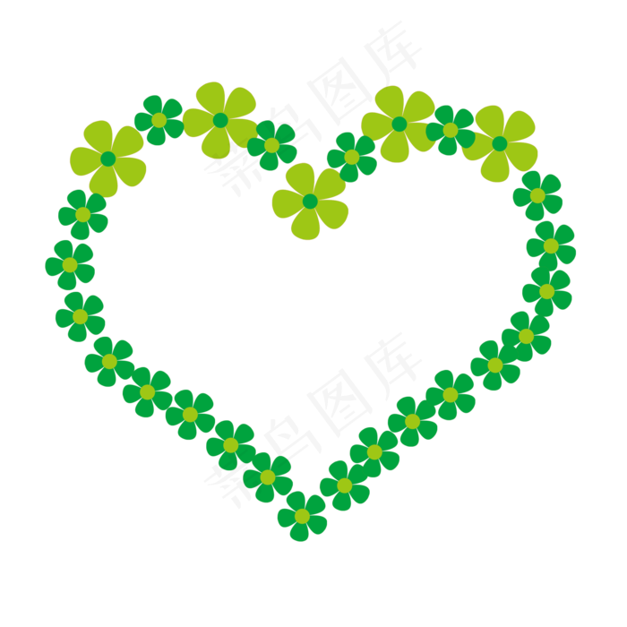 简约绿色爱心花藤