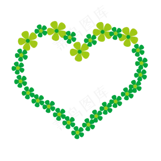 简约绿色爱心花藤