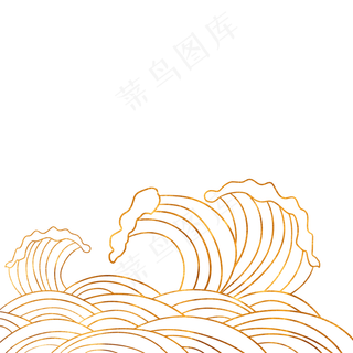 中国风金属海水水纹