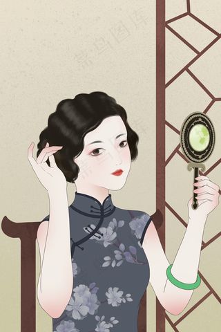 民国女人妩媚女人美女创意民国
