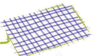 手绘卡通放在毯子上的食物元素