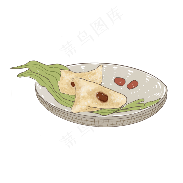 端午节粽子手绘装饰(2000X2000(DPI:300))psd模版下载