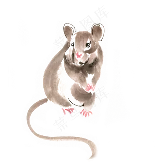 2020鼠年笨拙的小老鼠,免抠元素