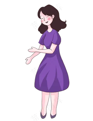 母亲节亲情人物卡通女性妈妈