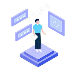 商务办公职业装2.5D男性正侧面元�,免抠元素