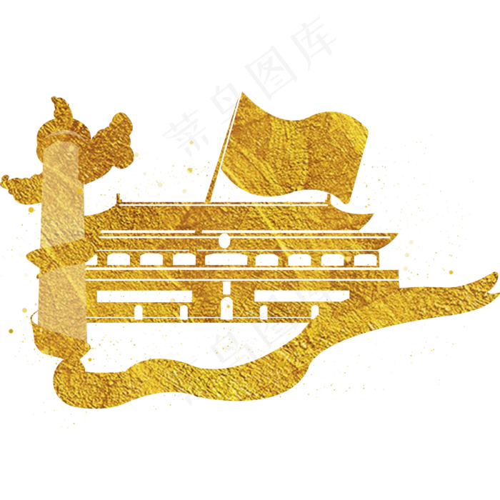 洒金粉*国旗华表缎带庆祝国(2000X2000(DPI:300))psd模版下载