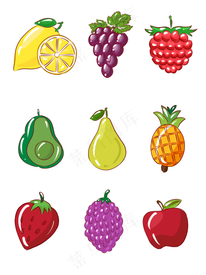 水果葡萄苹果玻璃