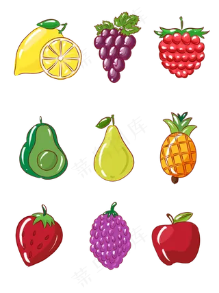 水果葡萄苹果玻璃