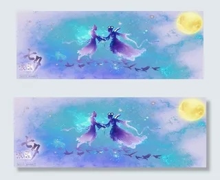 唯美七夕牛郎织女相会