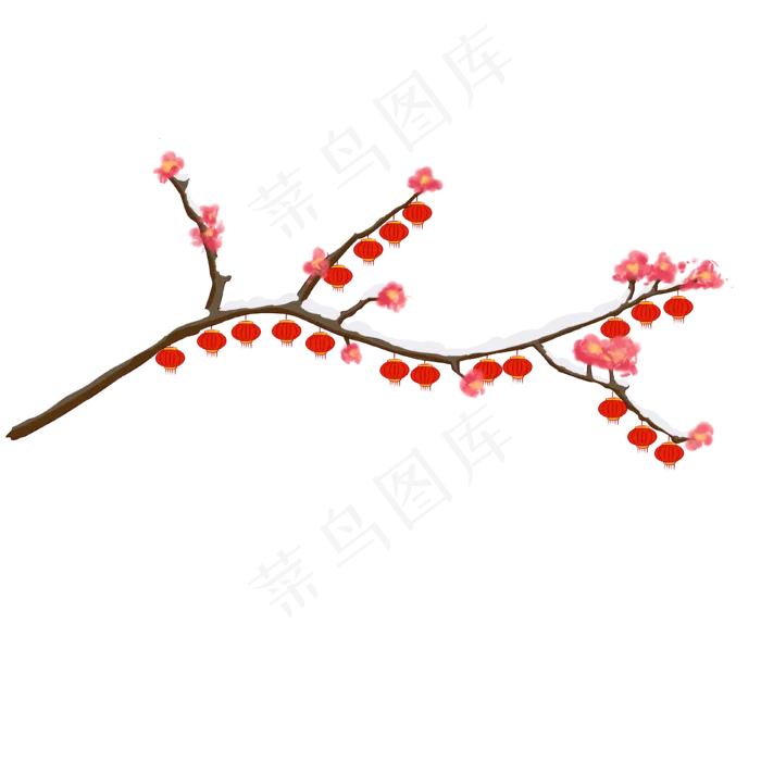 手绘梅花灯笼珍珠小物,免抠元素(3734X3734(DPI:500))psd模版下载