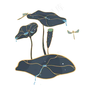 小暑大暑夏天荷花荷叶鱼