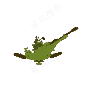 简约扁平卡通建军节解放军炮弹飞