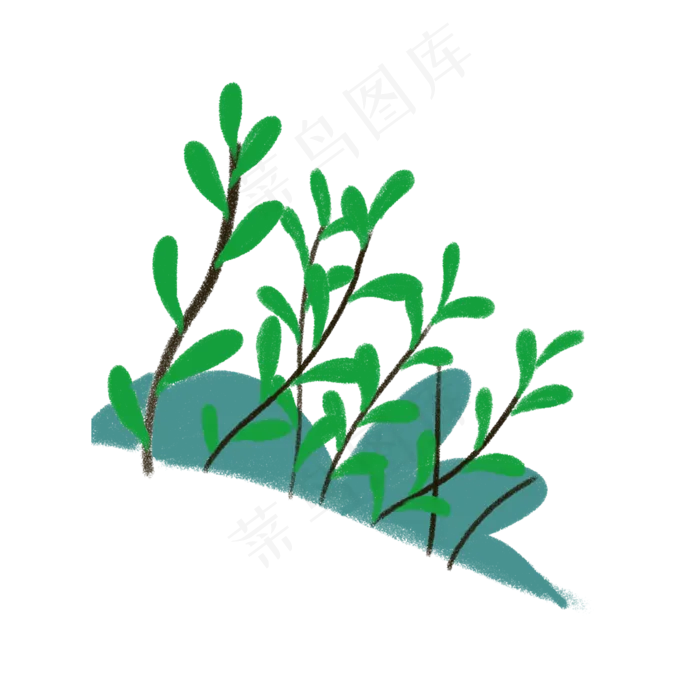 卡通春天绿植下载(2000X2000(DPI:300))psd模版下载