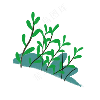 卡通春天绿植下载