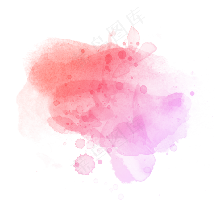 漂亮水彩墨迹装饰