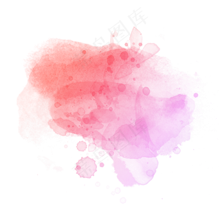 漂亮水彩墨迹装饰