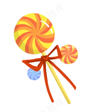 儿童节黄色棒棒糖