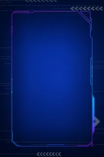 蓝色高端商务电子科技边框