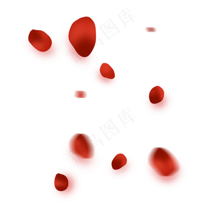 红色情人节玫瑰花瓣(2000X2000(DPI:300))psd模版下载