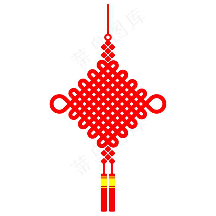 中秋节中国结挂件,免抠元素(2084*2084px 300 dpi )ai矢量模版下载