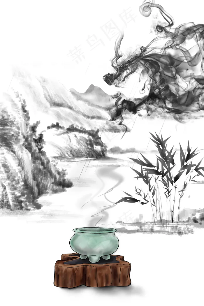 中国风水墨风中国梦党建(1772*2657px 	      )psd模版下载