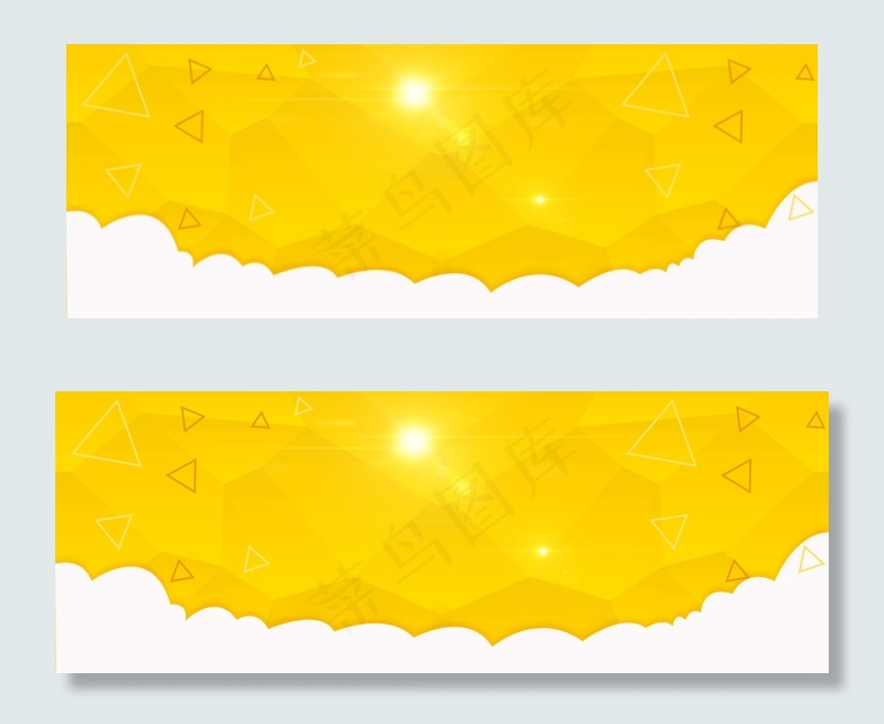 818电器大促几何科技黄色背景