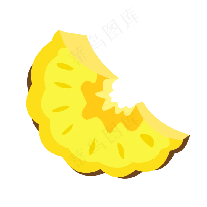一块菠萝(2000*2000px 300 dpi )ai矢量模版下载