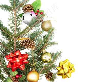 绿色圣诞树装饰,免抠元素